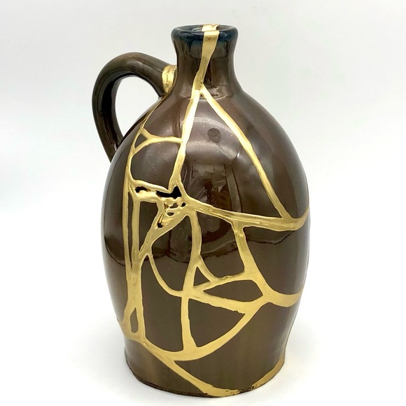 Kintsugi Musical Jug Vase Romeo And Juliet Gold Crack Anniversary Growth Gift - Picture 8 of 14